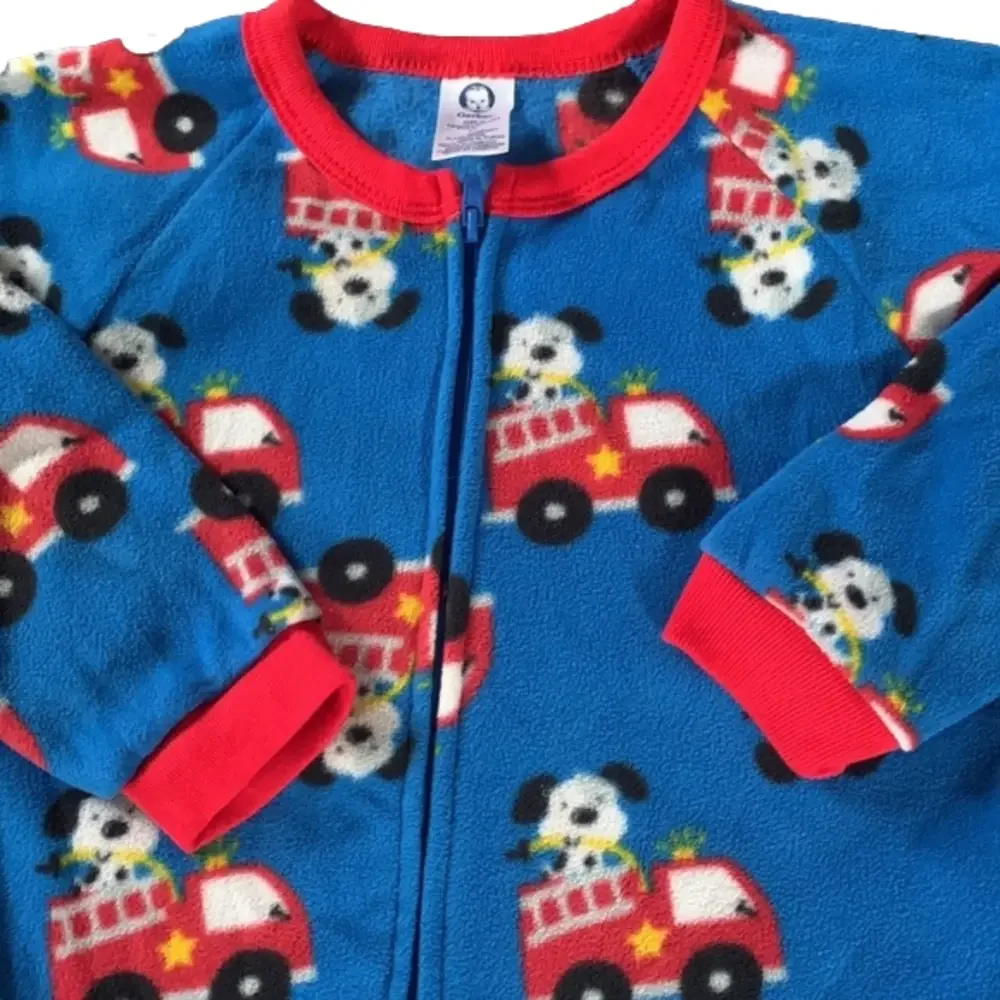 Gerber Embroidered Puppy Fireman Blanket Sleeper